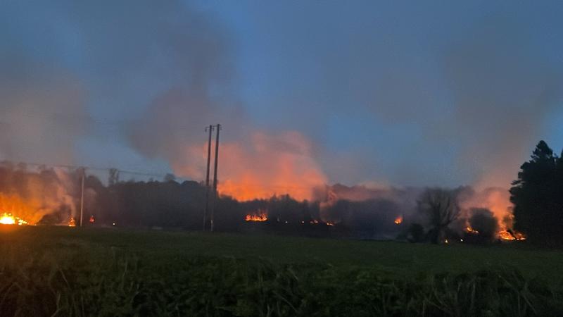 PHOTOS: Fire on bog is extinguished by Kildare Fire Service 