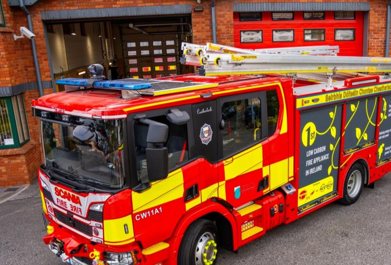 208 emergencies attended, 3,000 km driven, the first 6 months of Carlow's HVO fire engine