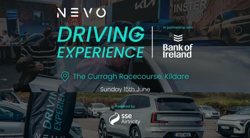 Looking to purchase an EV? The Nevo Driving Experience is coming to the Curragh Racecourse