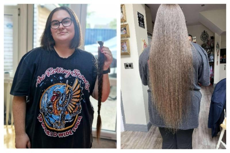 Young Kildare woman chops off her hair for charity 