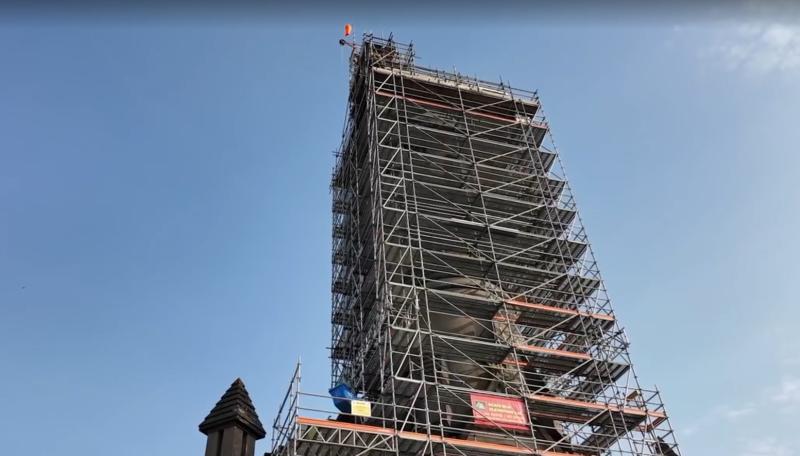 WATCH: Repairs finally finished on Kildare church steeple