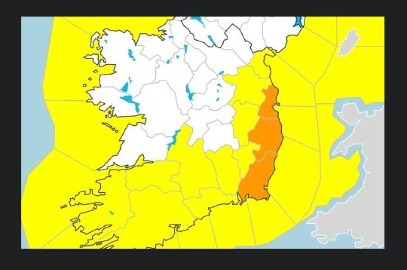 Kildare Co Council monitoring conditions amid Yellow Weather Warning 