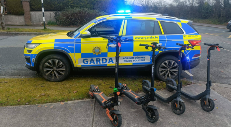 &lsquo;This is not a toy&rsquo;: Illegal e-scooters seized after Kildare garda&iacute; catch minors riding them