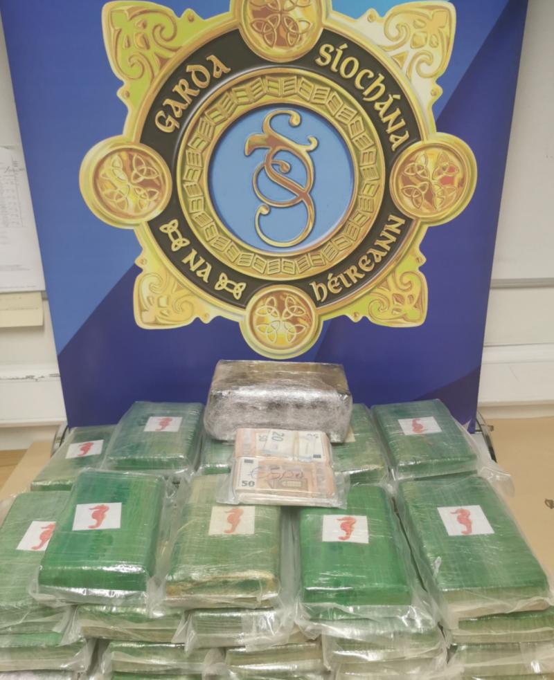 LATEST: €3.2 million worth of suspected cocaine seized by gardaí in near Kildare-Dublin border