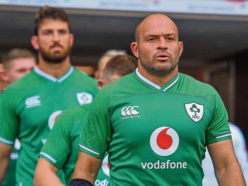 Irish captain Rory Best reacts after #RWC2019 victory over Scotland