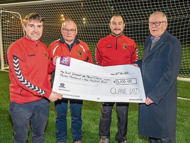 Clane United Soccer club raises funds for St Vincent De Paul