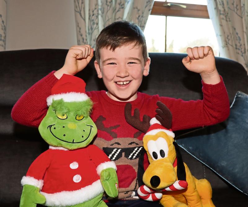 Schoolboy ready to light up the screen on Late Late Toy Show