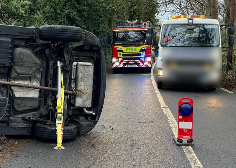 PHOTOS: Driver loses control and car rolls over 