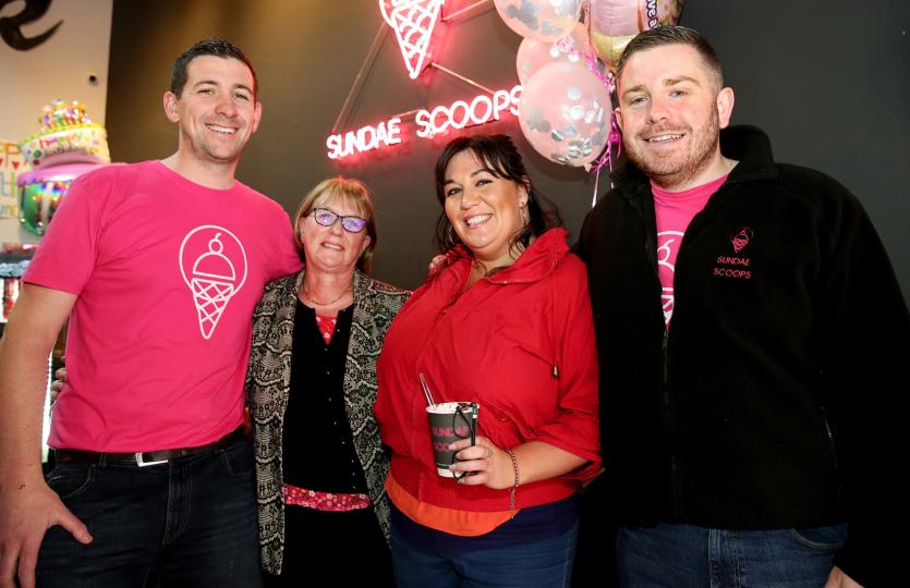 Sundae Scoops Icecream Parlor in Newbridge celebrate 1 year in