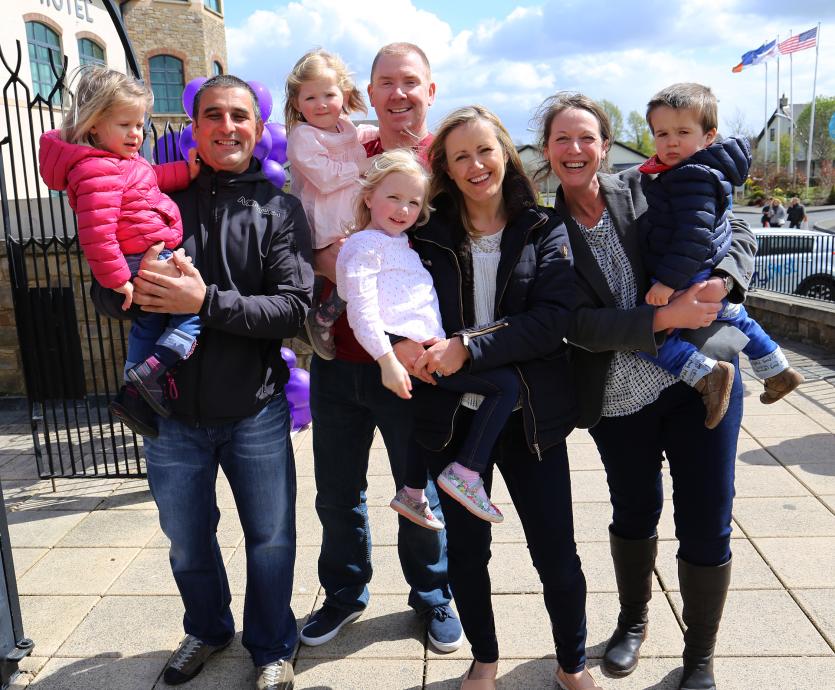 Omar, Aoife,Max and Aoife Salvetti with Kerrie, Dinny, Emilie and Lauren Crowe