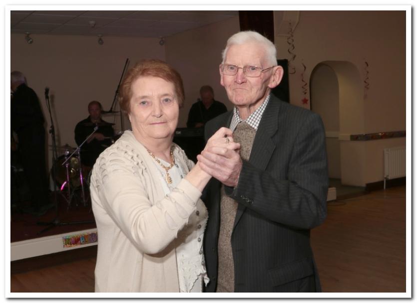 Kathleen and husband Jack get the dancing underway at Sarsfields GAA Club.