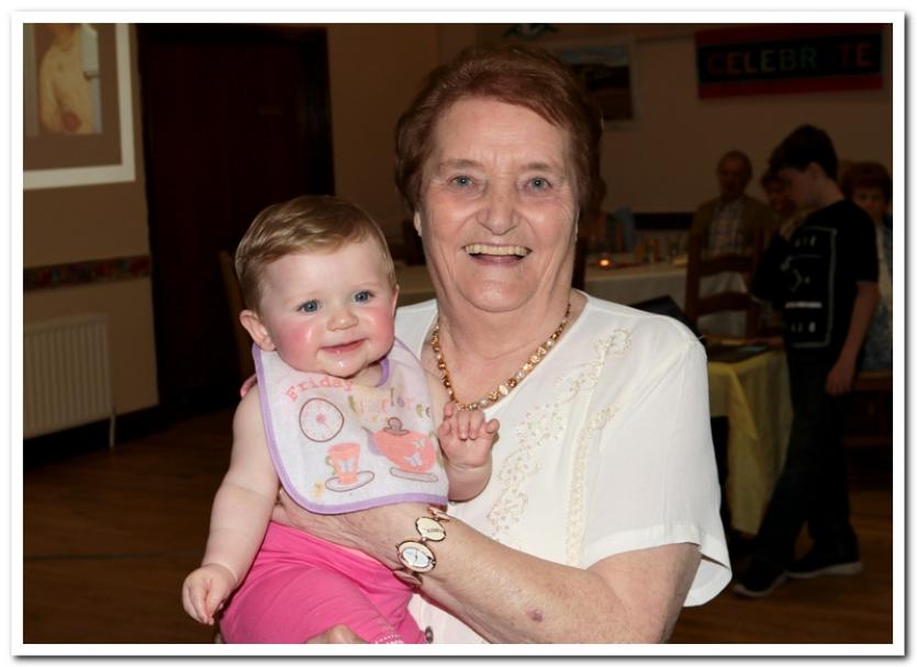 Kathleen with great grandchild Roslyn.