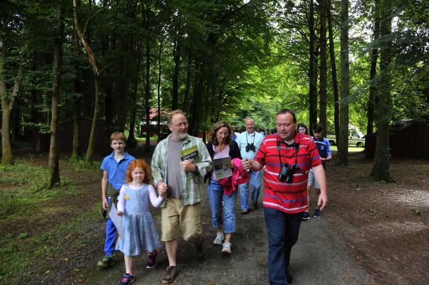 Paddy Sheridan from Bird Watch Kildare takes the group on a tour