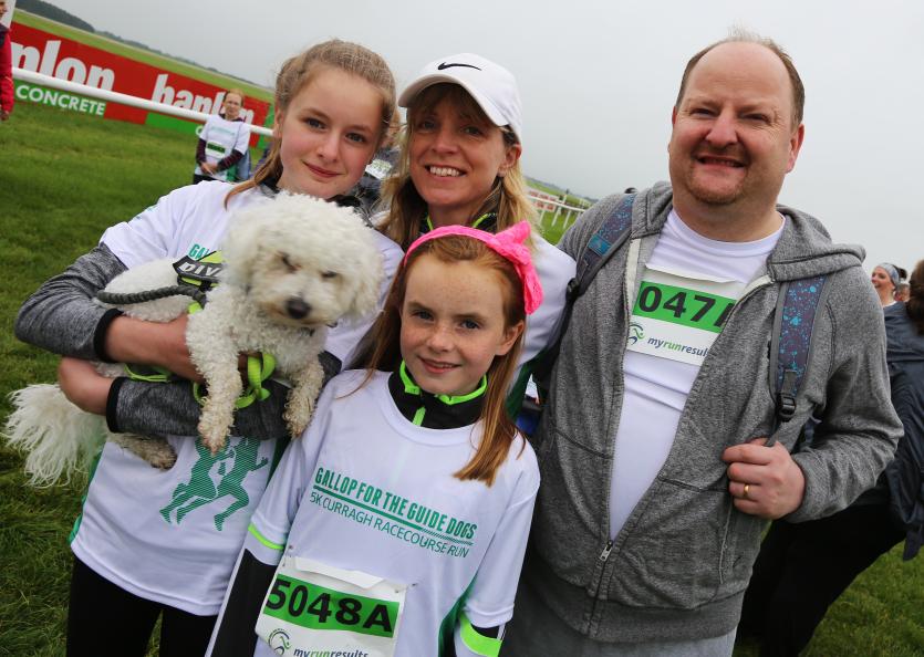 Tara Mae, Ady, Roisin and John Nolan with Trixie