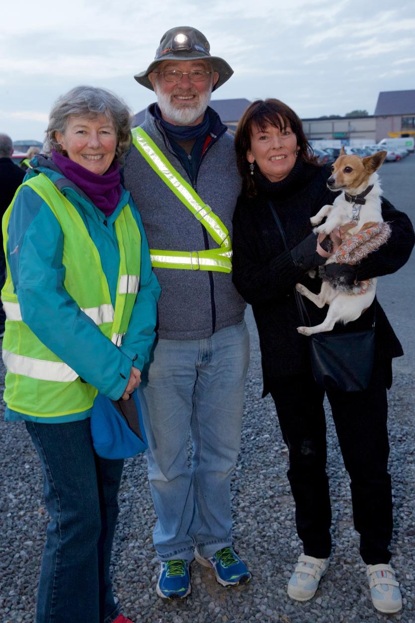 Geraldine and Liam Lawler, with Jackie O&rsquo;Neill and &lsquo;Lucy&rsquo;.