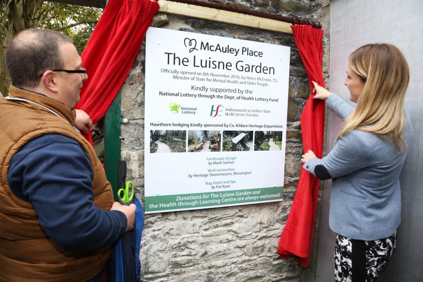 Minister Helen McEntee offically opens the Luisne Gardens at McAuley Place