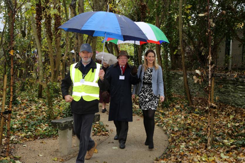 Minister Helen McEntee is shown around the Lusine Gardens at McAuley Place