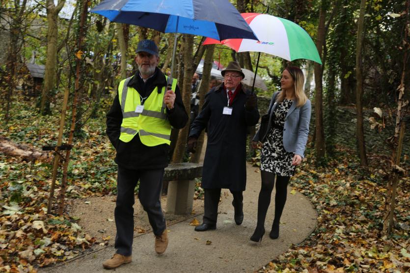 Minister Helen McEntee is shown around the Lusine Gardens at McAuley Place