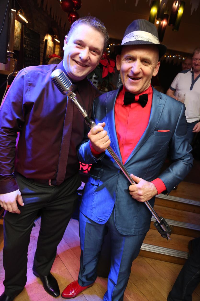 Manager Martin Finn and singer Finbar Coady