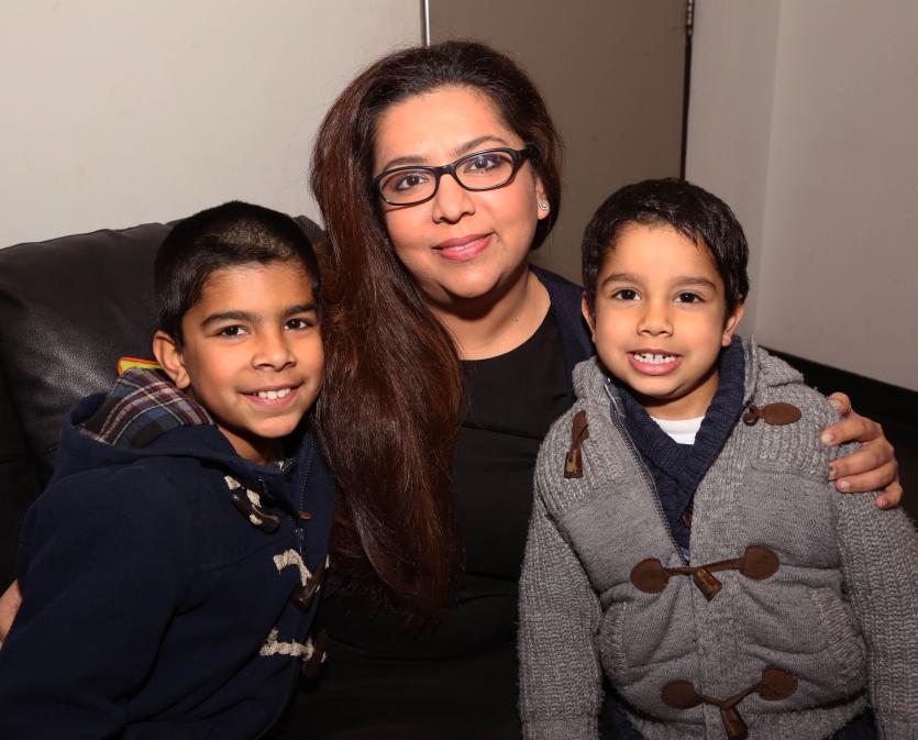 Fatima Tulzahra with Afraaz and Shahwaiz Gishkori