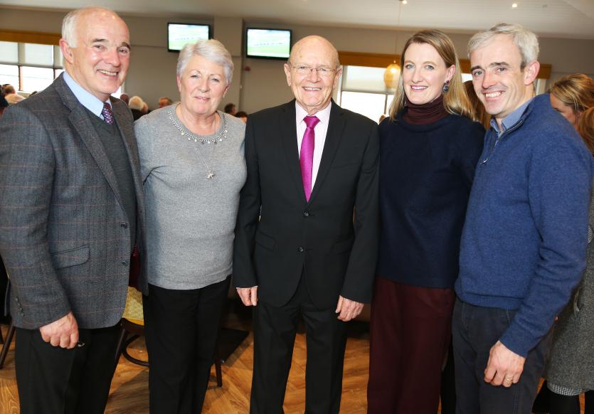 Ted, Helen, Gillian and Ruby Walsh with Dick O'Sullivan