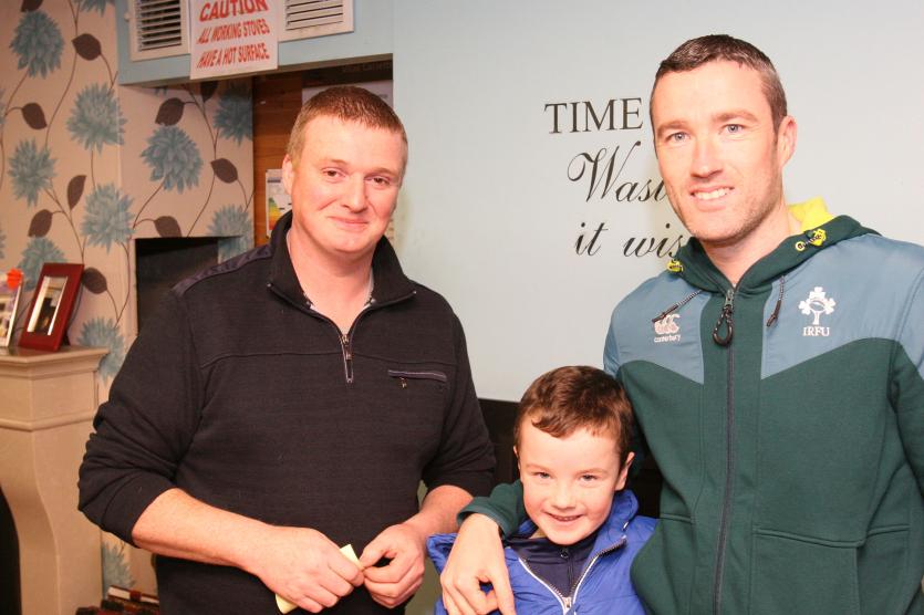 Paul Ruddy with Tadhg and Kevin Bowen.