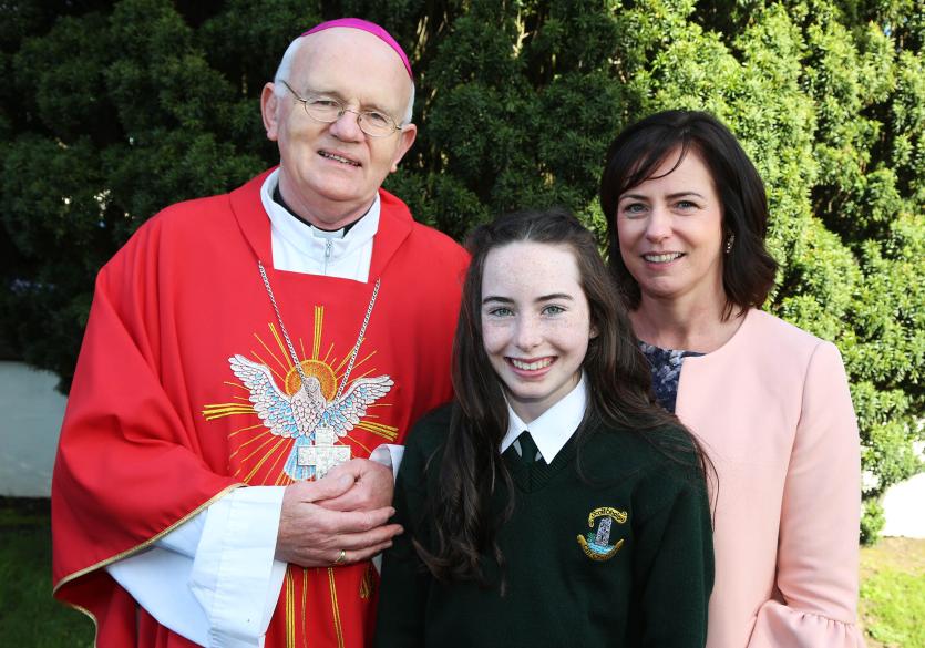 Bishop Eamon Walsh with Dara and Ellen Coleman