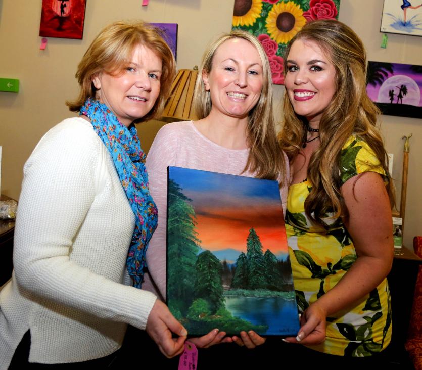 Fiona Sheeran and Louise Patchell with Sue Kelly