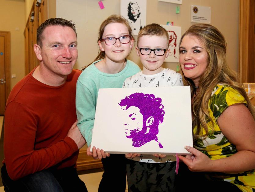 Paul, Morgan and Hannah Brady with Sue Kelly