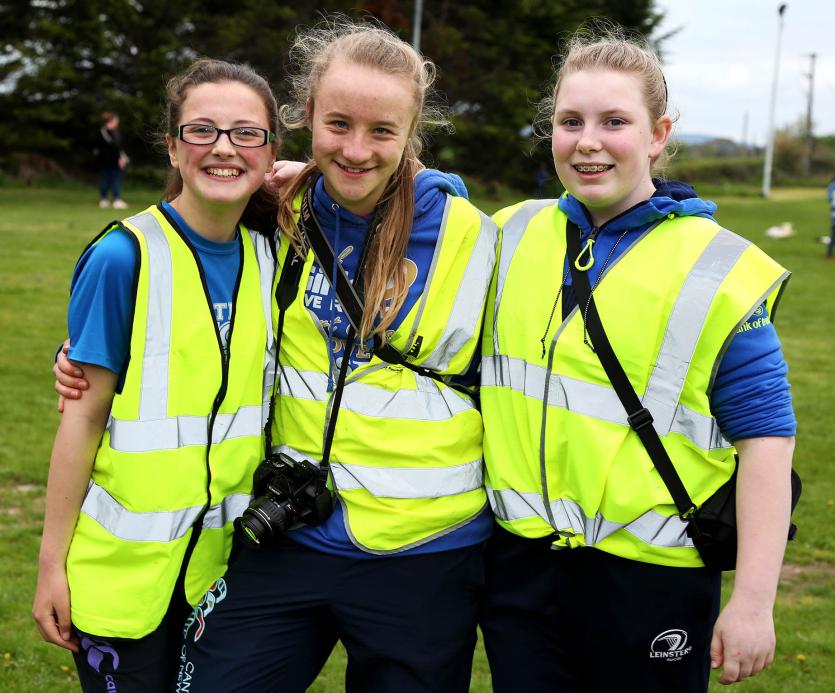 Amy Lynch, Niamh Goggin and Clare Cole from Athy Rugby Club