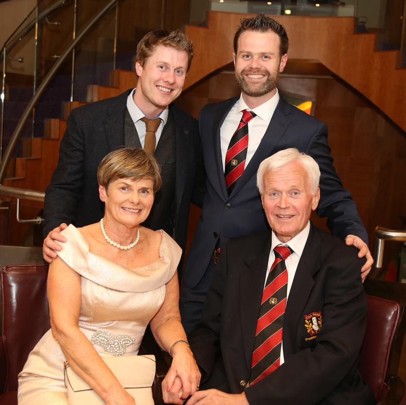 Joe Flanagan with his wife Marie and sons Barry and Brian
