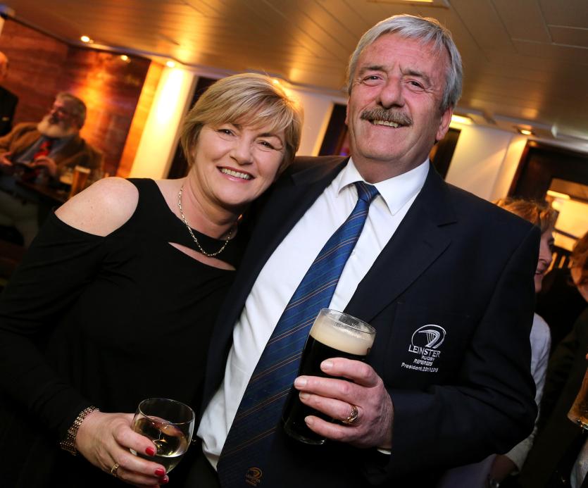 Loretta Jenkins and Conor Byrne (President of Leinster Rugby Referees)