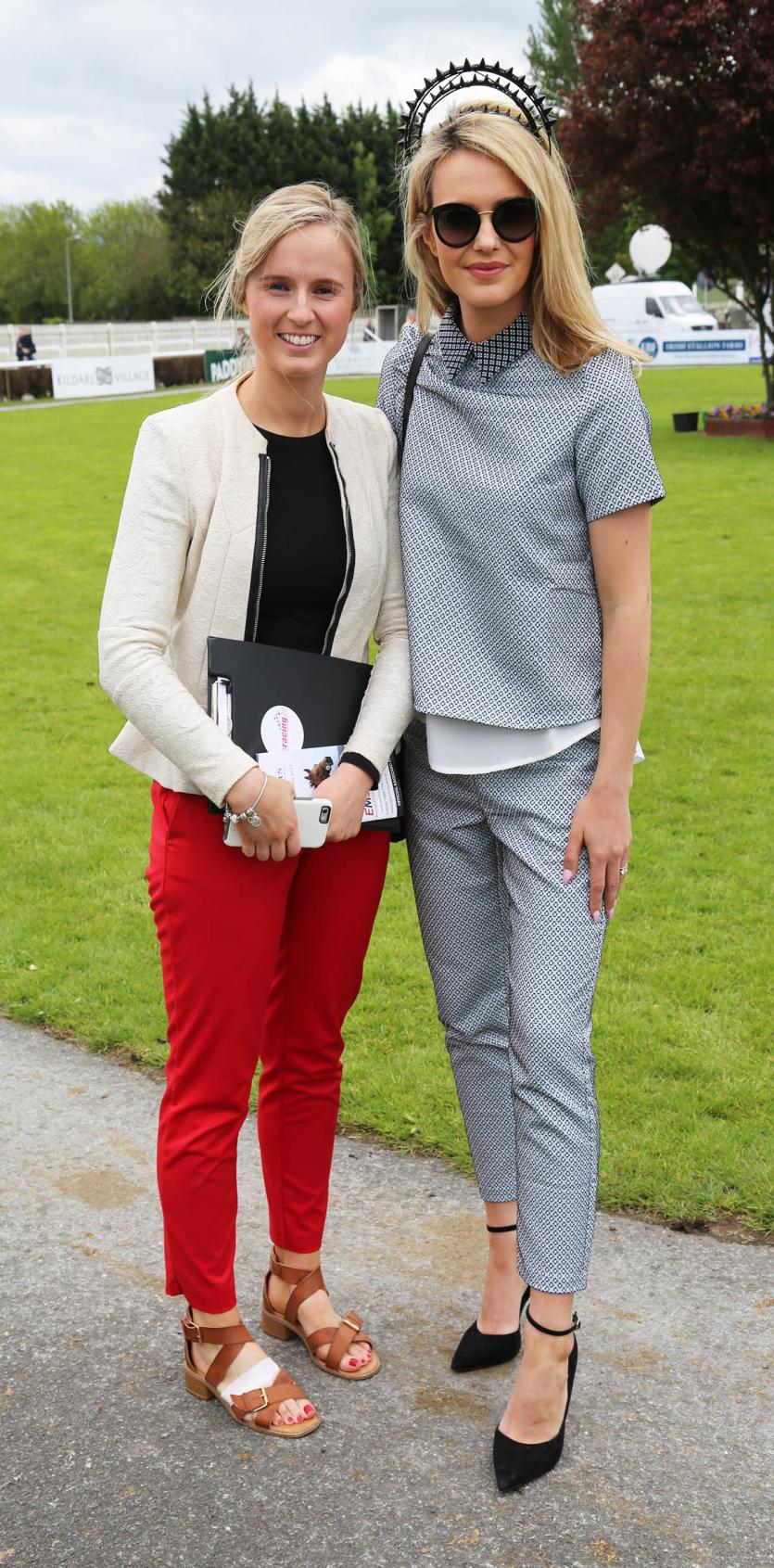 Catherine Murray from Naas Races with Celebrity Judge Aoibhin Garrihy