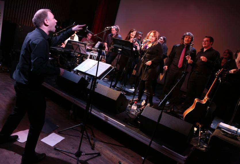 Michael Fay directs Maynooth Gospel Choir at the Sugar Club, Dublin