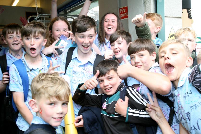 A big thumbs up for free icecream from these delighted students in Sallins.