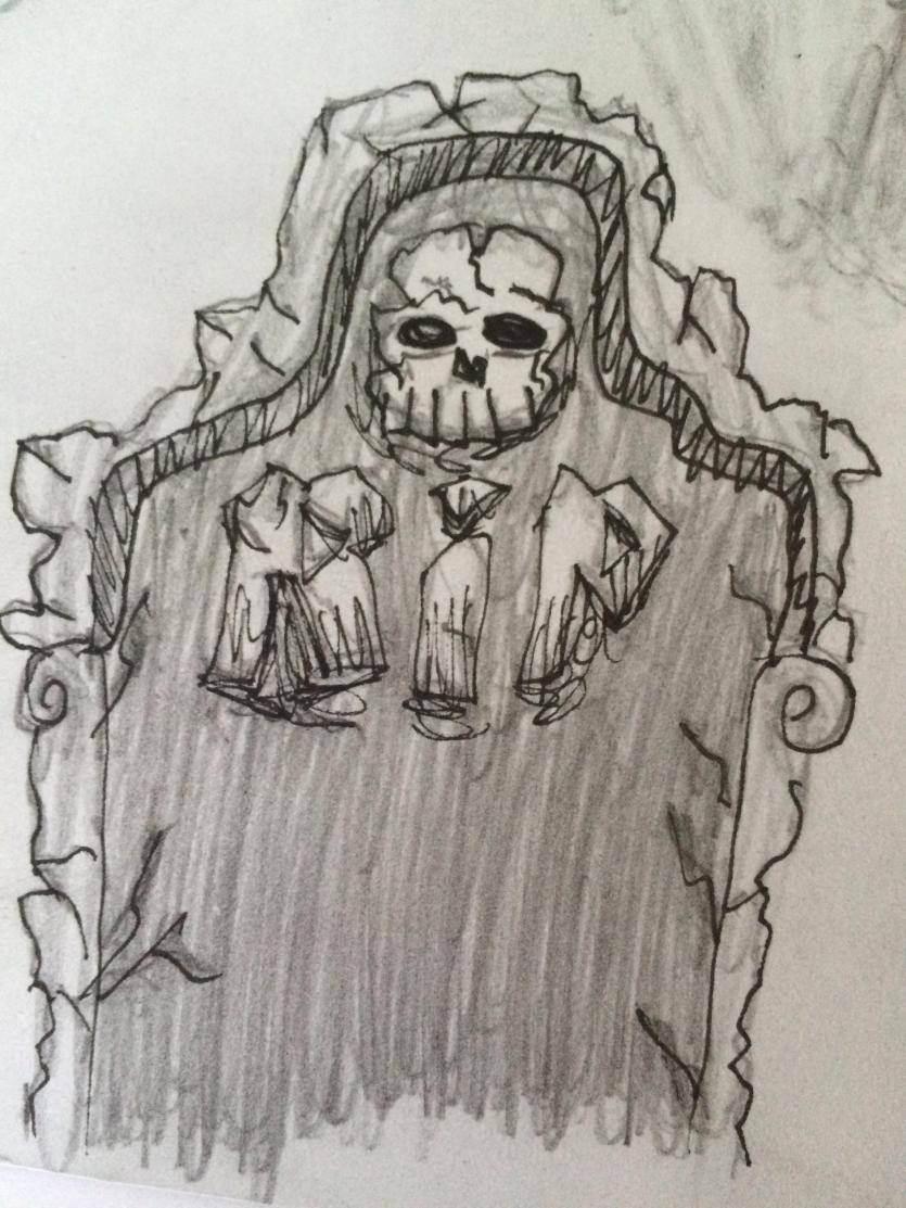 Pencil sketch by Emma Donnelly for her mum's collection of stories for children, Nightmare Realities