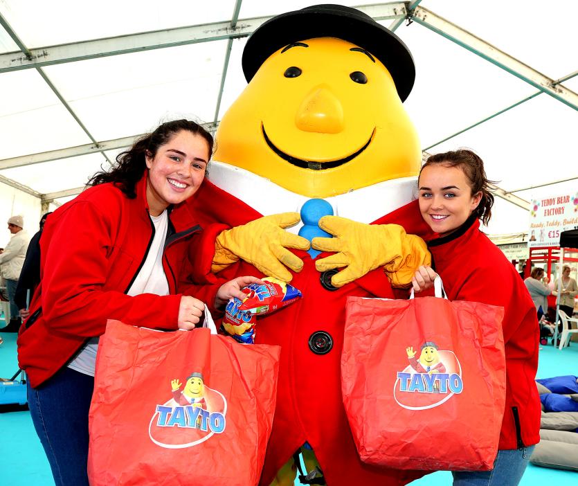 Ruth Corby and Jane Baird with Mr Tayto