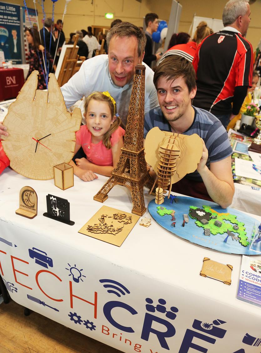 Colm Ward, Charlotte Eve and Matt Eve from Techcrea, Clane