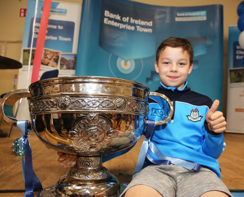 Zach Devey with the Sam Maguire Cup
