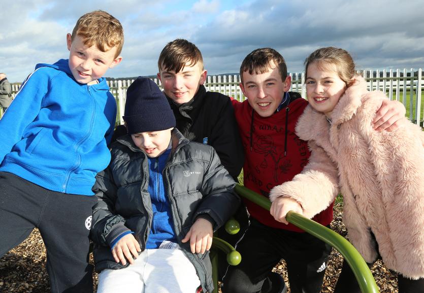 Stephen, Eoin and Keelan Orr with Nikita, and Jamie O'Brien