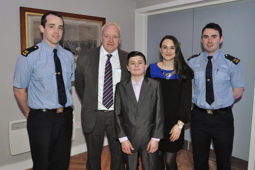 DSC_0025 Niall Mullen, Newbridge Silverware&Ocirc;&Ccedil;&Ouml;s Martin Kilduff and Marie Brennan James Barry with Ned Carthy (Award Winner)