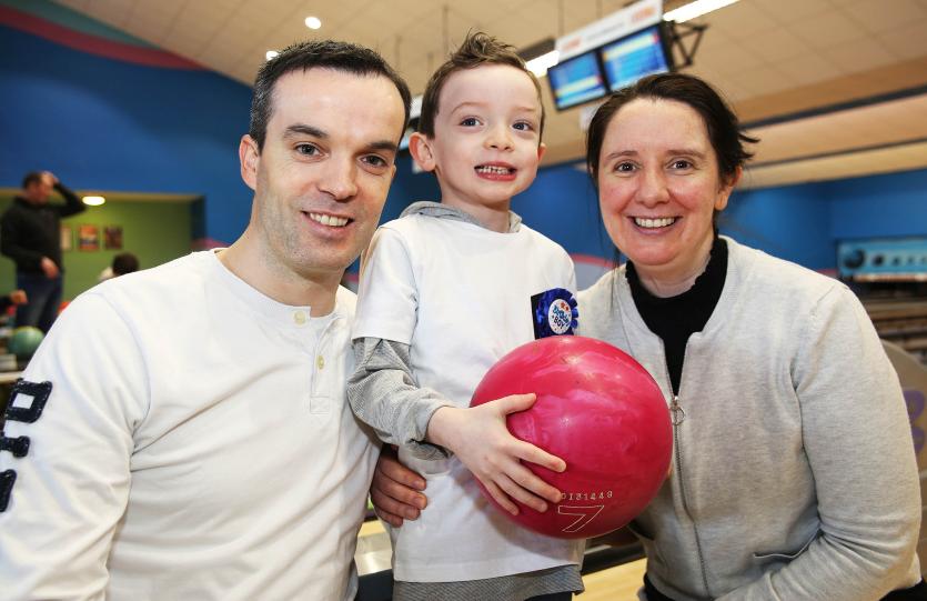Birthday Boy Ethan Fitzgerald with his parents Alan and Andrea Fitzgerald