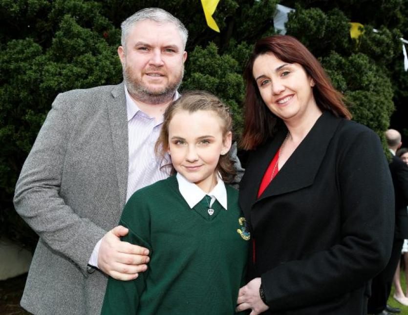 Ian Burke with Sarah and Emma Kenny