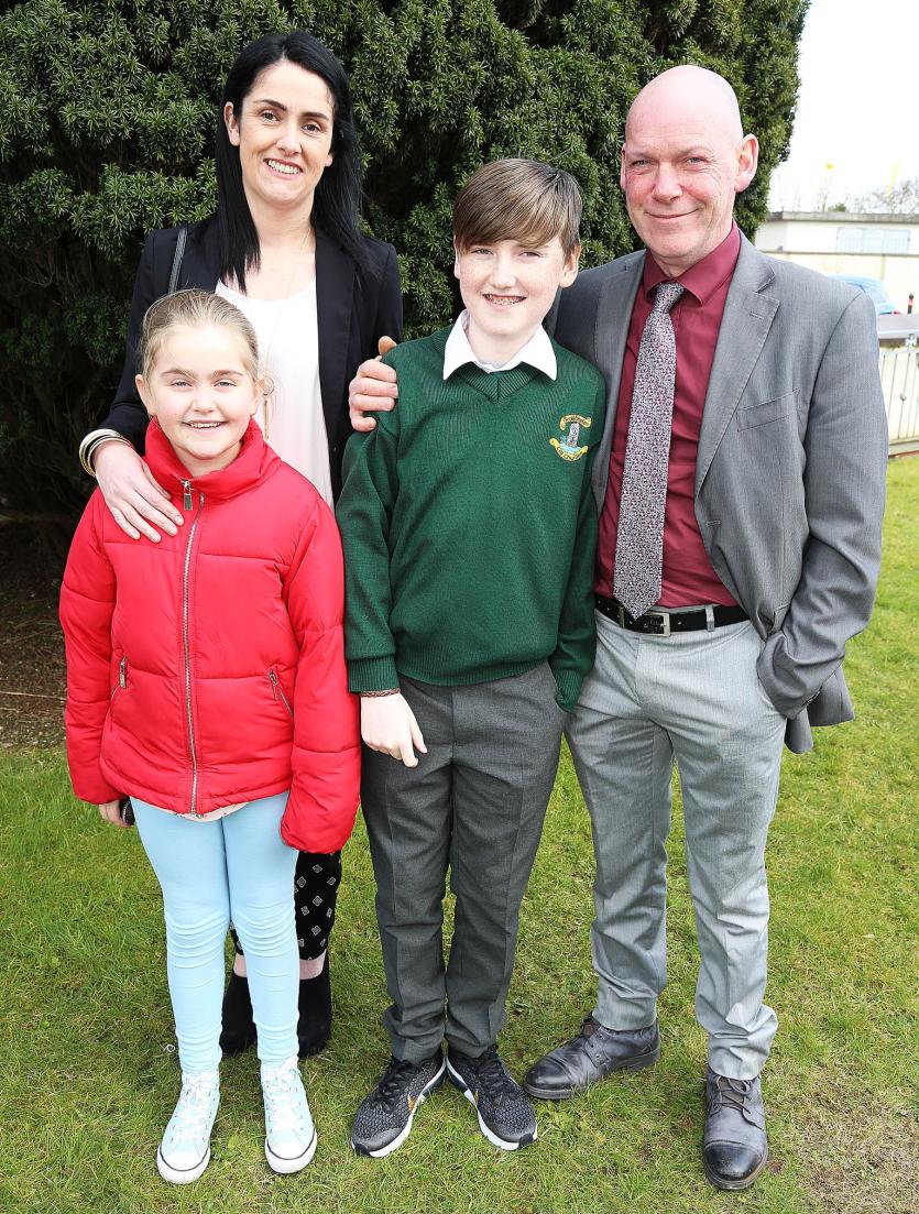 Becky Byrne with Brian, Alannah and Joe O'Rourke