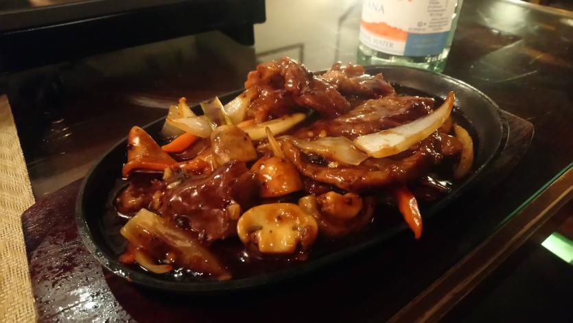 Beef in black bean sauce