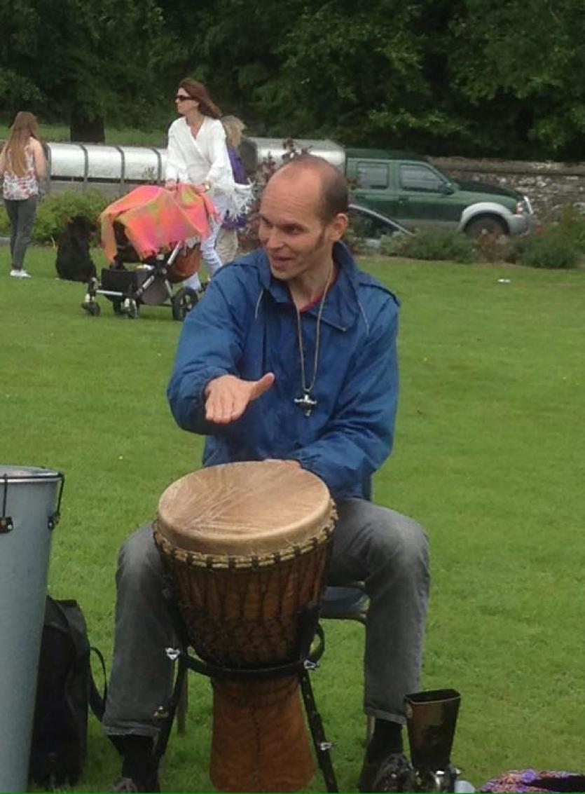 Drumming Circle at the Green, great fun.