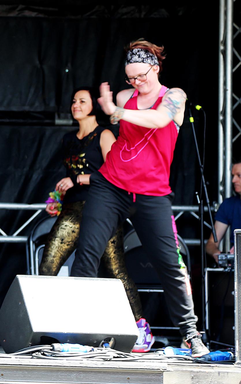 Celine Garvey of Naas Zumba rocks the main stage at Popular Square