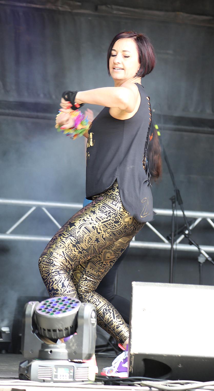 Zuzanna Cisowska from Zumba Naas rocking the stage at popular square