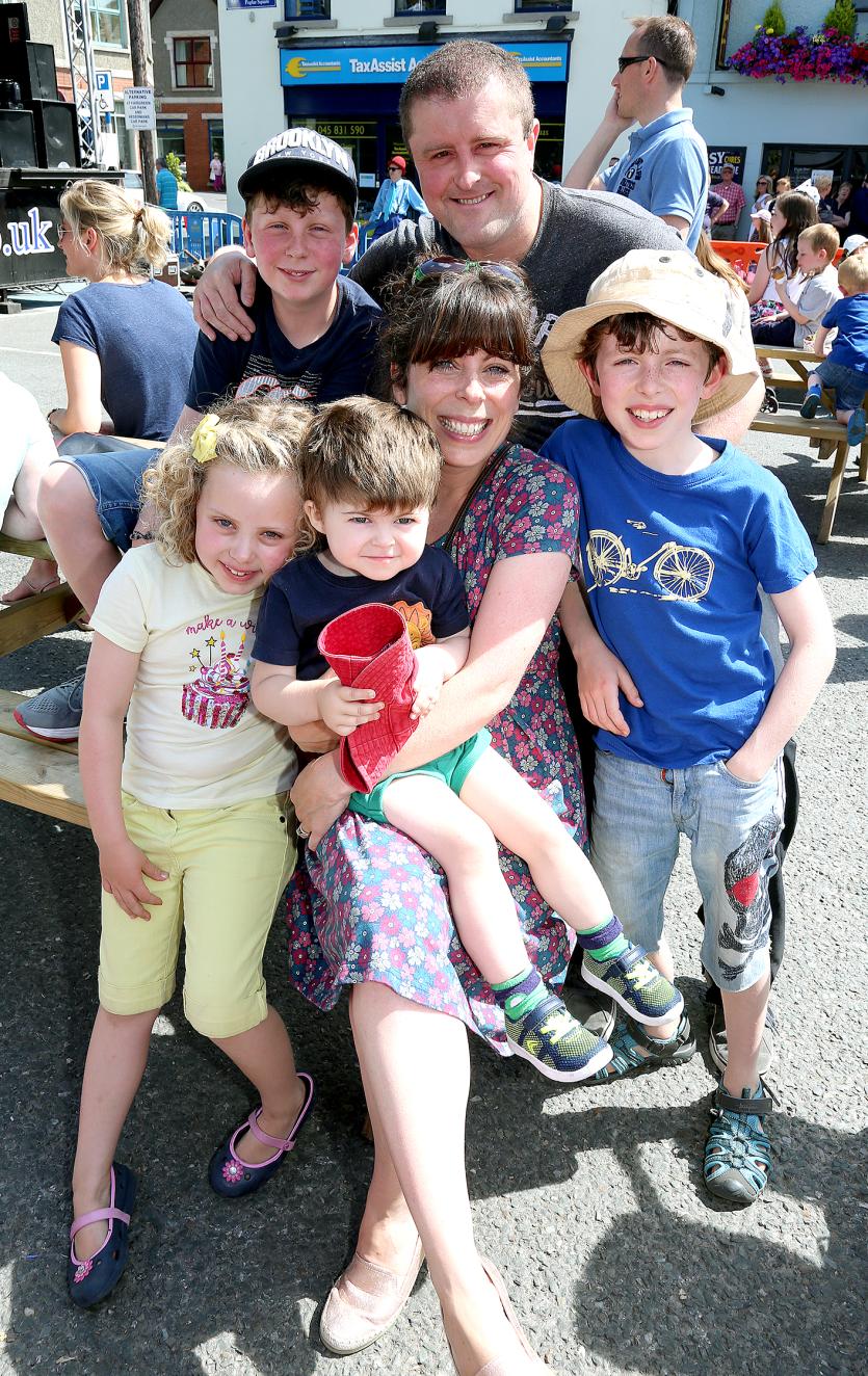 Sarah, May, Tom and Joe Gallagher with Daniel and Barry Goodwin