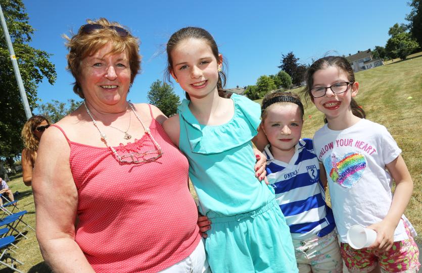 Margaret Reynolds with her grandkids Chloe, Alannah and Katie Begley